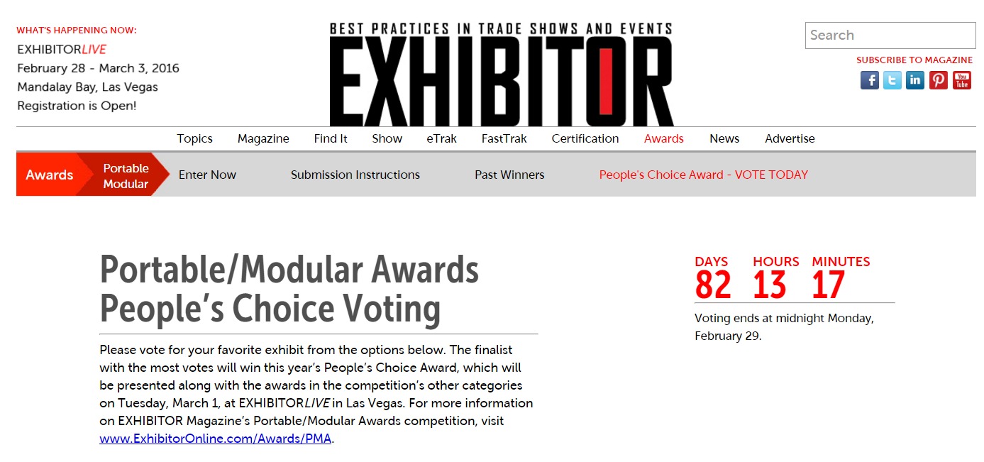Exhibitor Magazine Awards